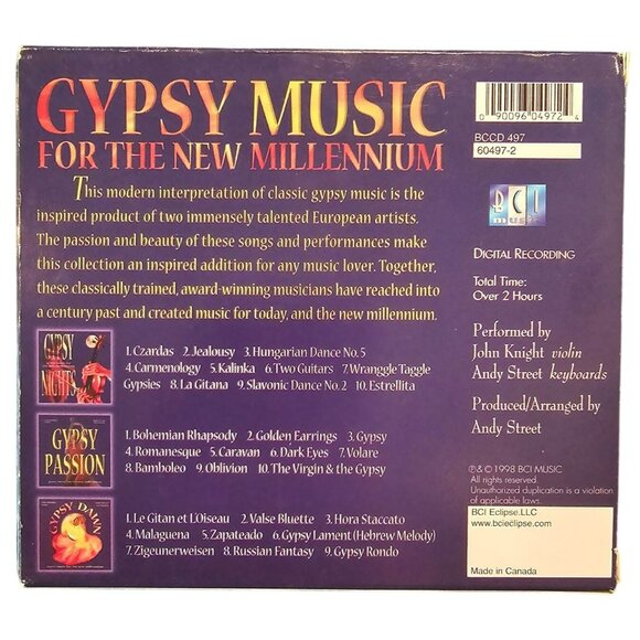 Gypsy Music For The New Millennium 3-CD Set By BCI Eclipse  37715cd - Picture 2 of 8